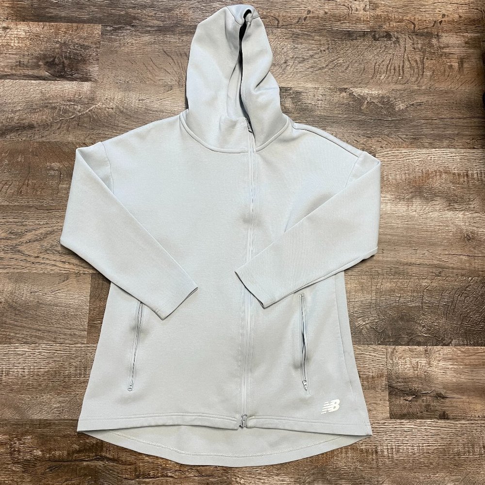 Gray New Balance Hooded Sweatshirt - womens large